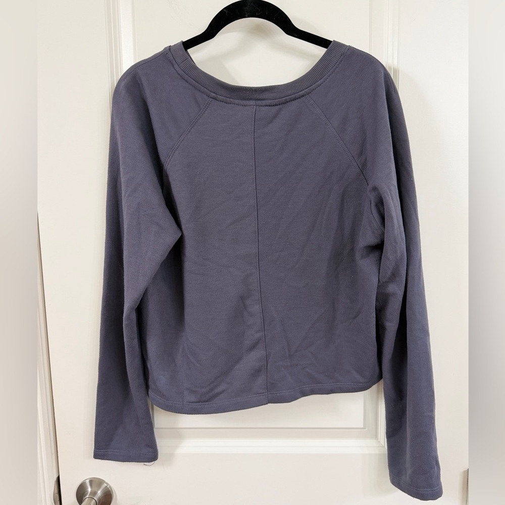 90 Degree By Reflex Long Sleeve Twist Knot Top - Dark Gray - Picture 3 of 5